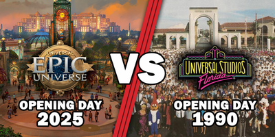 Universal Epic Universe opening day versus Universal Studios Florida opening day in 1990
