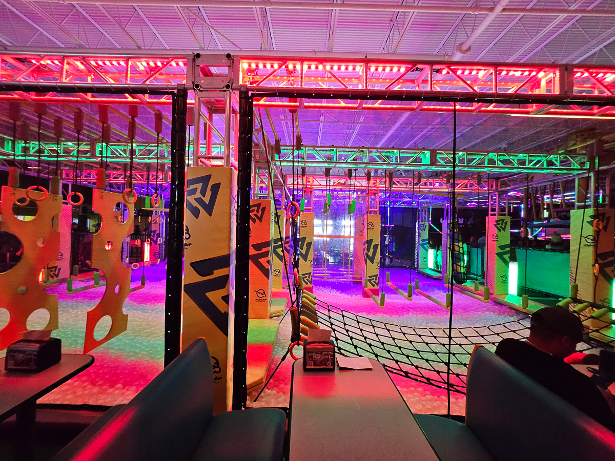 obstacle course with ropes