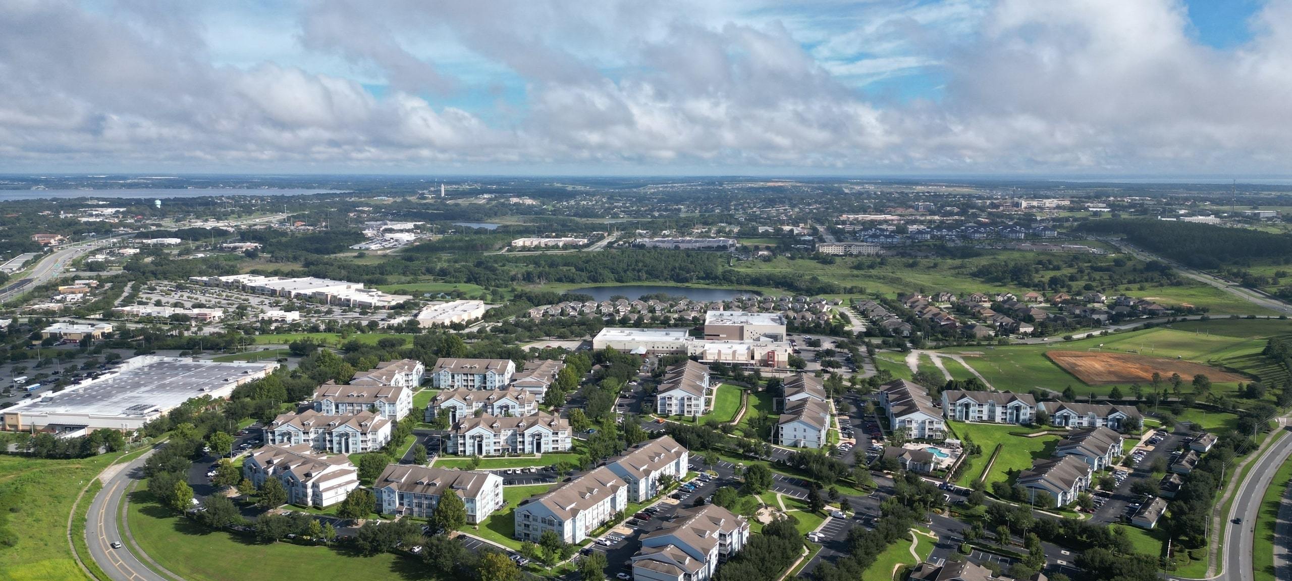 Aerial view of condos in Clermont, FL
