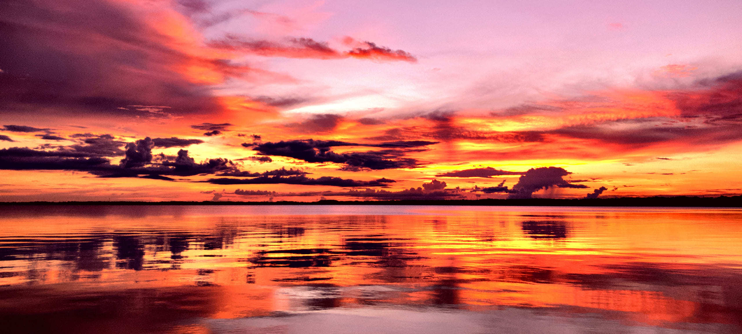 Sunset over Lake Eustis in Lake County, Florida