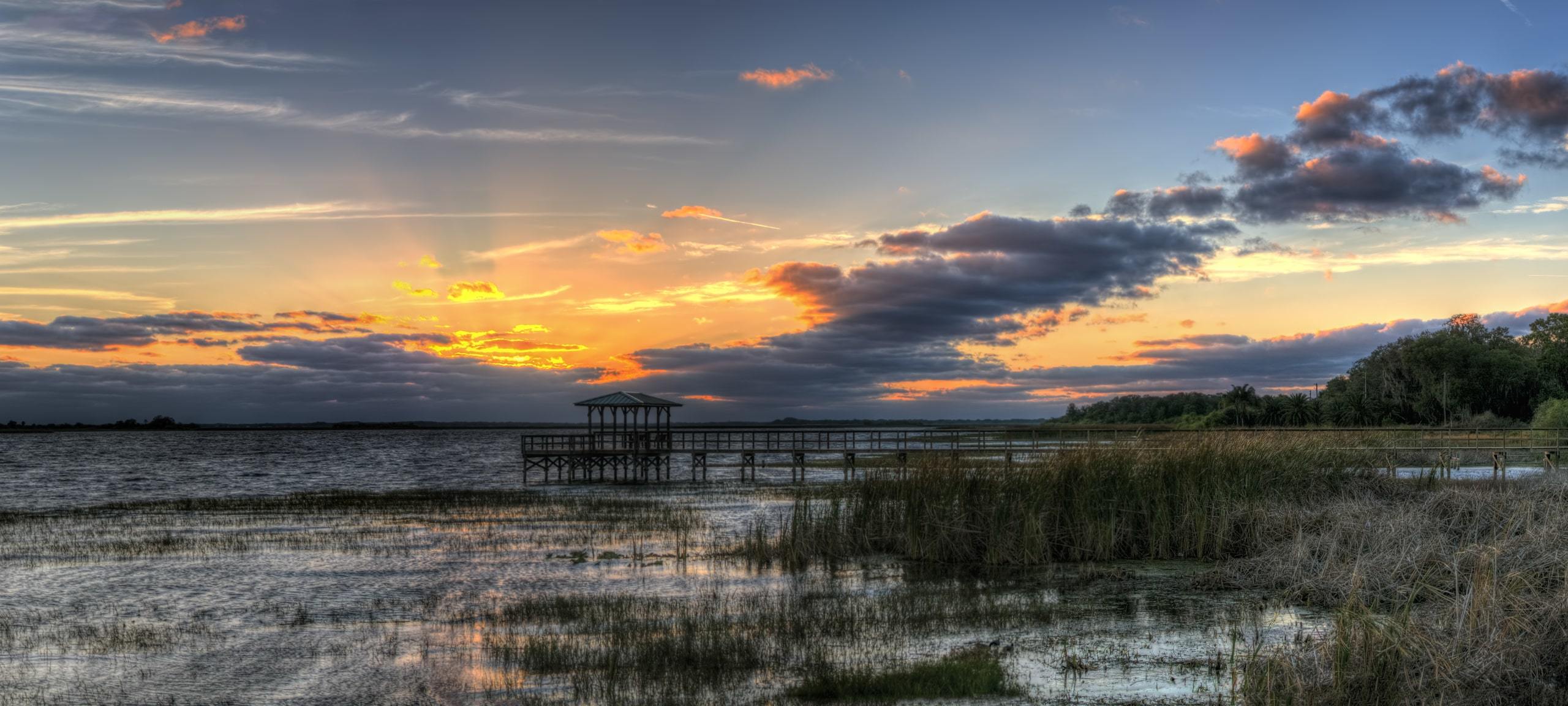 Sunset at Twin Oaks Conservation Area near Saint Cloud, FL