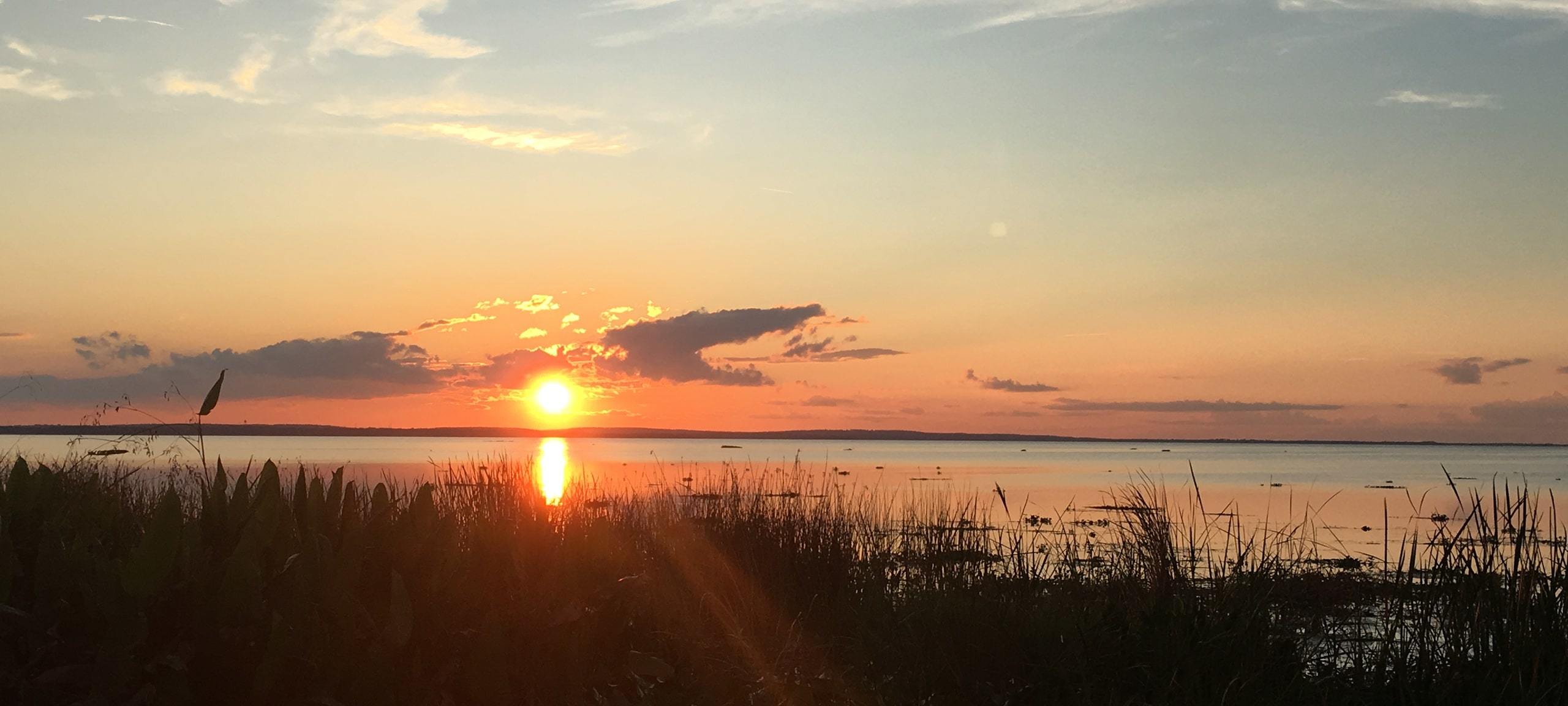 Sunset over Lake Apopka in Winter Garden, Florida